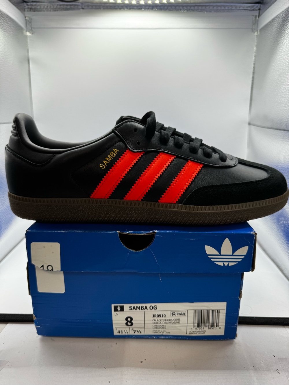 adidas Samba OG Men’s Black with Red Stripes